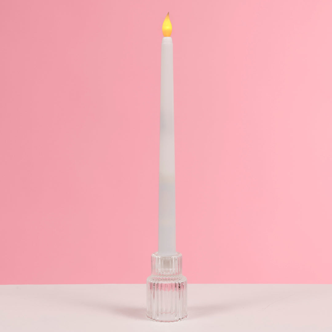LED Flameless Taper Candle - White