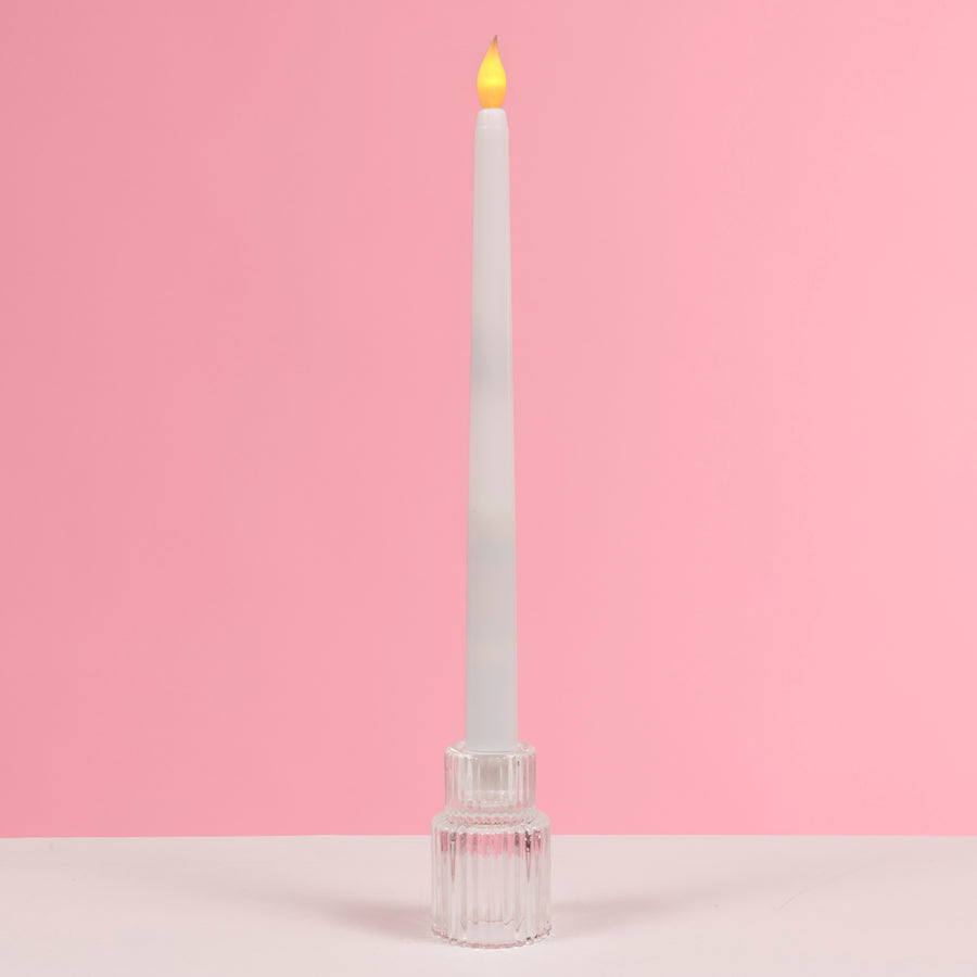 LED Flameless Taper Candle - White