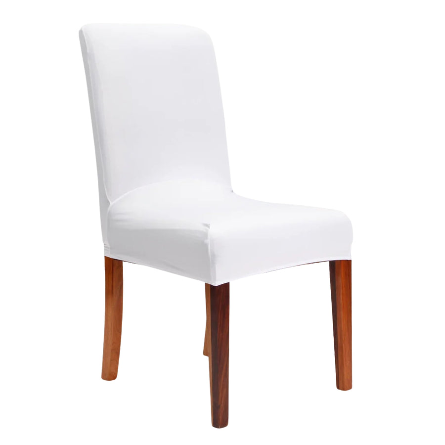 Lycra Dining Chair Covers (Toppers) - White