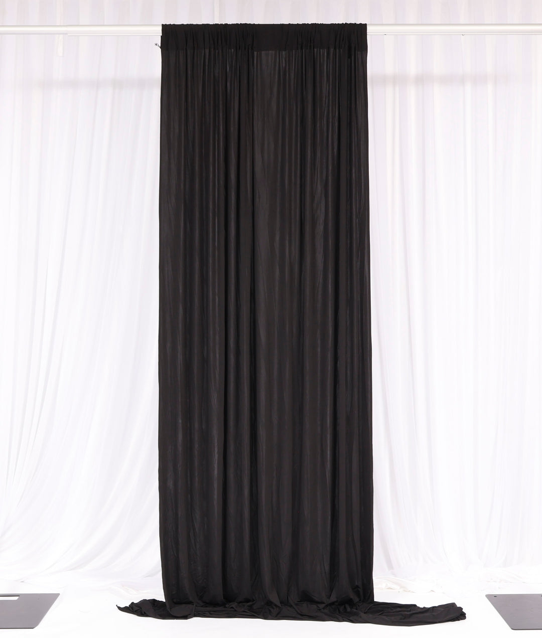 Lycra Backdrop Convertible Panels - Black (1.6x3m) single curtain