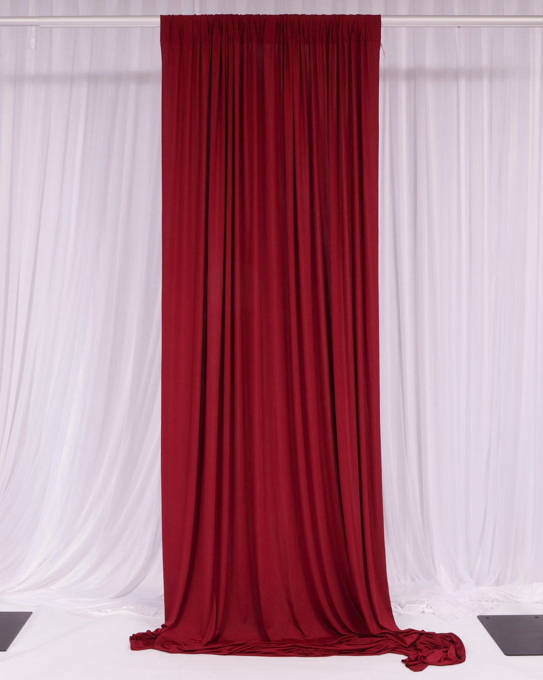 Lycra Backdrop Convertible Panels - Burgundy (1.6x3m) curtain style