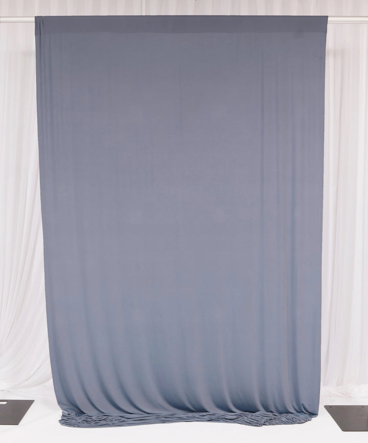 Lycra Backdrop Convertible Panels - Dusty Blue (1.6x3m) flat single curtain