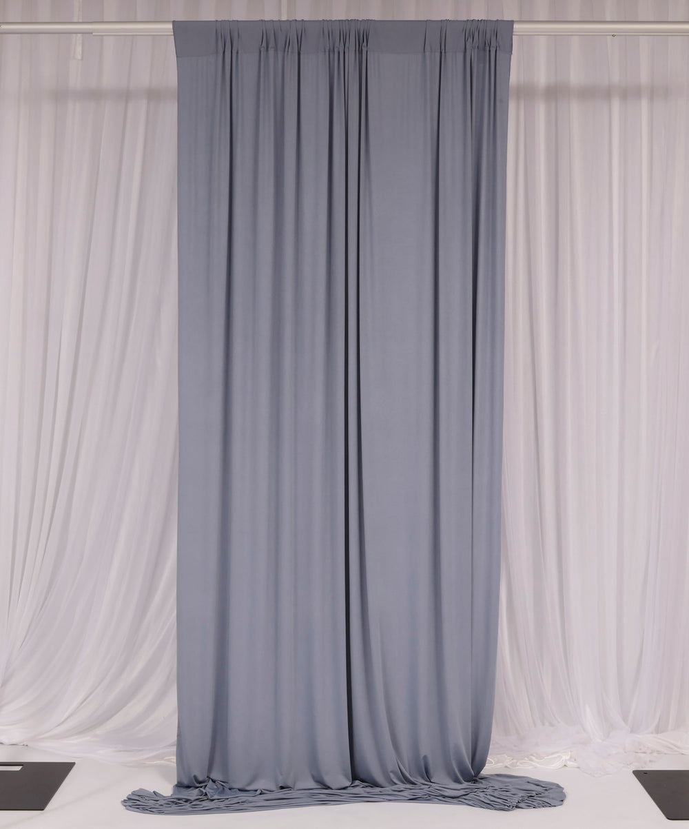 Lycra Backdrop Convertible Panels - Dusty Blue (1.6x3m) curtain style