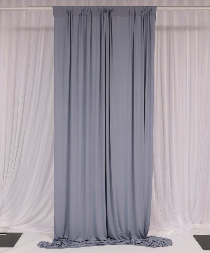 Lycra Backdrop Convertible Panels - Dusty Blue (1.6x3m) curtain style