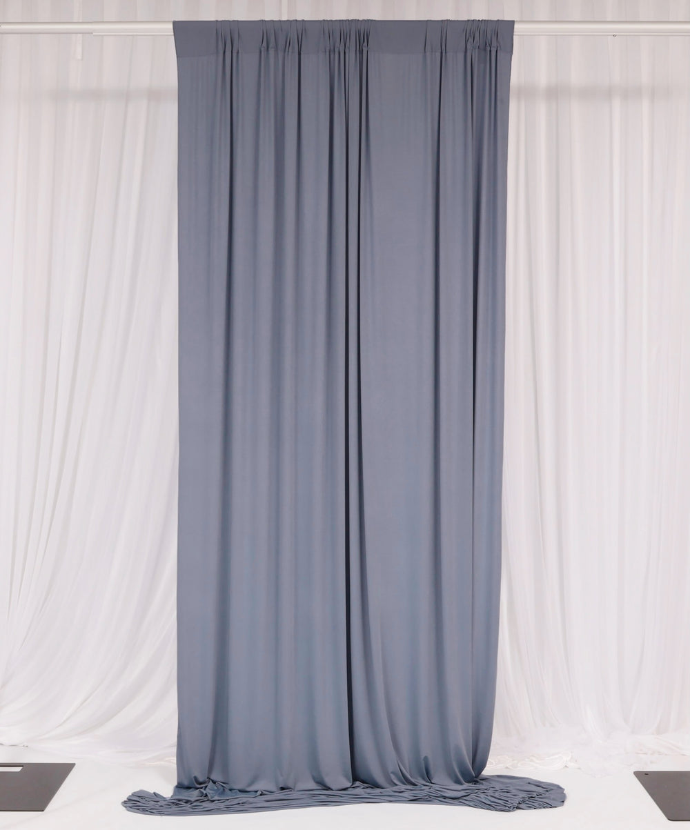 Lycra Backdrop Convertible Panels - Dusty Blue (1.6x3m) single curtain