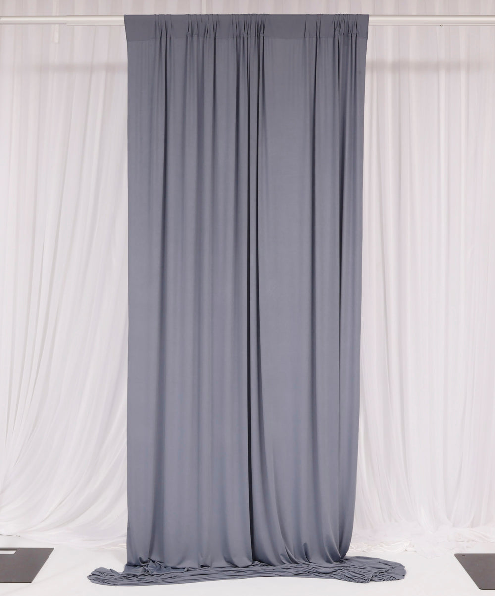 Lycra Backdrop Convertible Panels - Dusty Blue (1.6x3m) single curtain