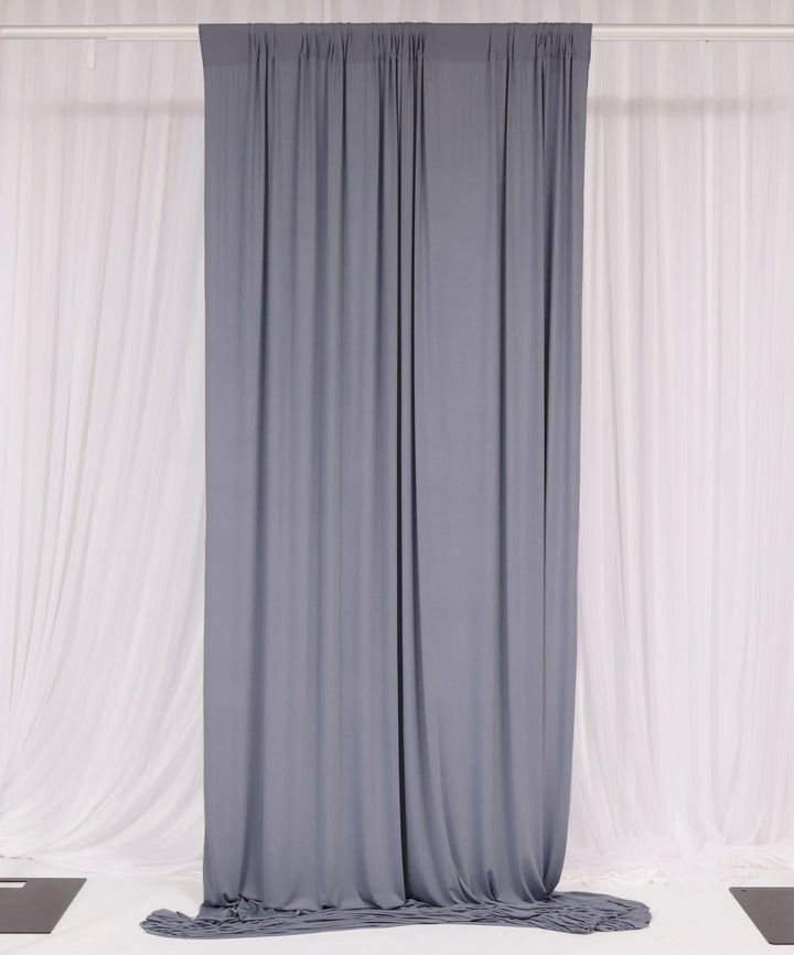 Lycra Backdrop Convertible Panels - Dusty Blue (1.6x3m) single curtain
