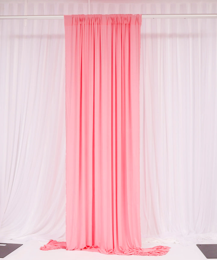Lycra Backdrop Convertible Panels - Light Pink (1.6x3m) curtain style
