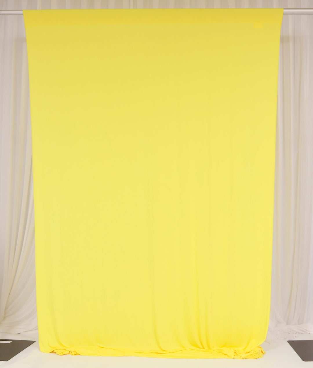 Lycra Backdrop Convertible Panels - Yellow (1.6x3m) single curtain flat