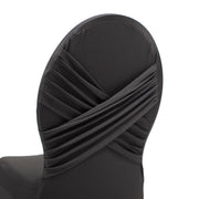 Madrid Black Lycra Chair Covers (180gsm) Close