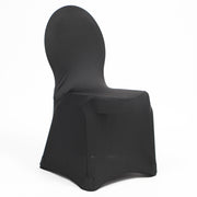 Madrid Black Lycra Chair Covers (180gsm) Front