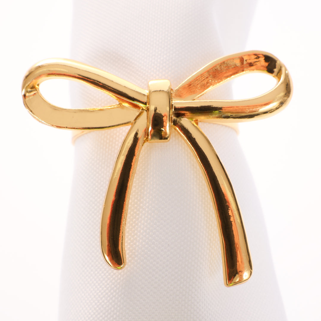 Metal Bow Napkin Ring - Gold