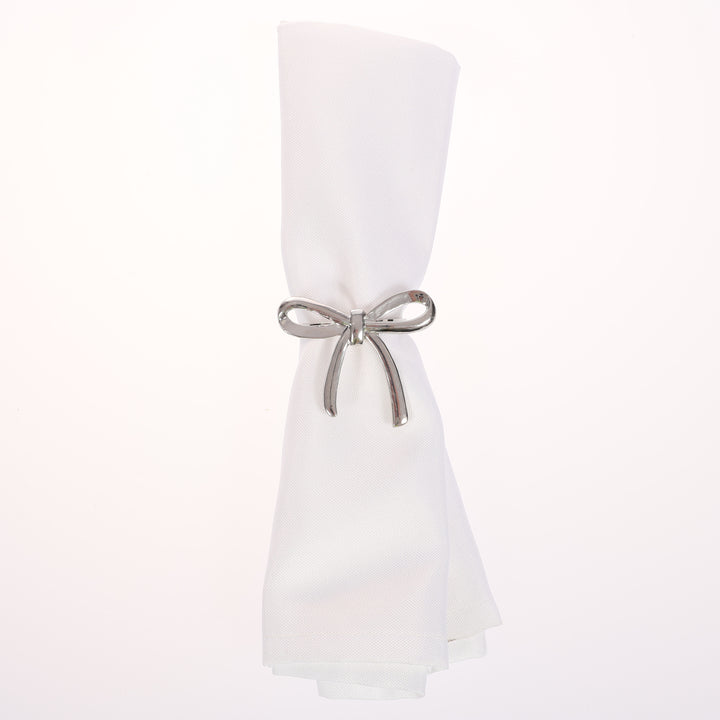 Metal Bow Napkin Ring - Silver
