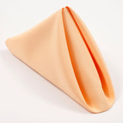 Peach napkin pyramid fold
