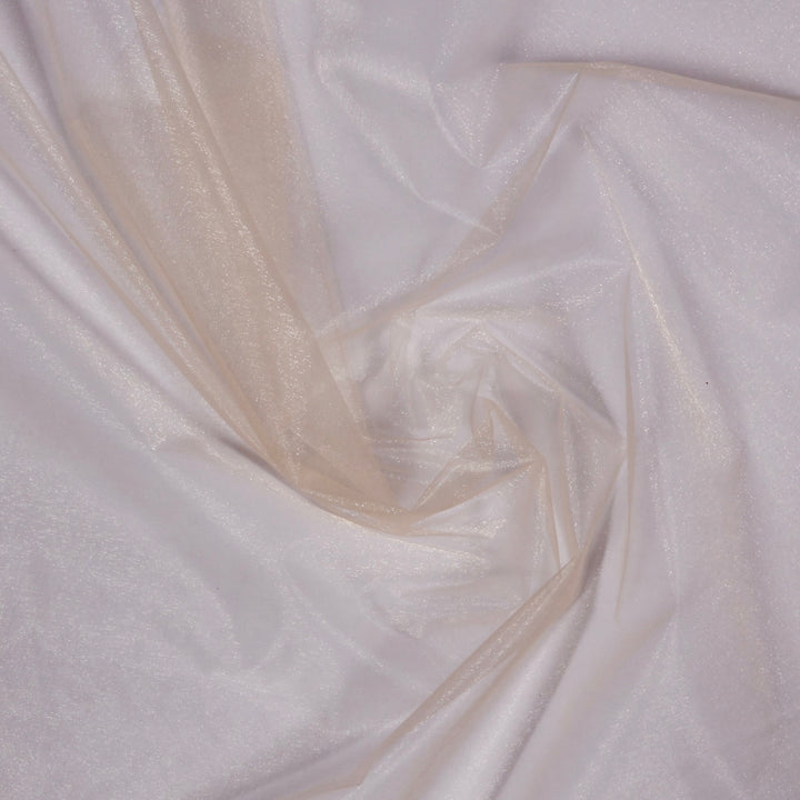 Organza Fabric Roll - Champagne (75cmx27m) closeup material scrunched