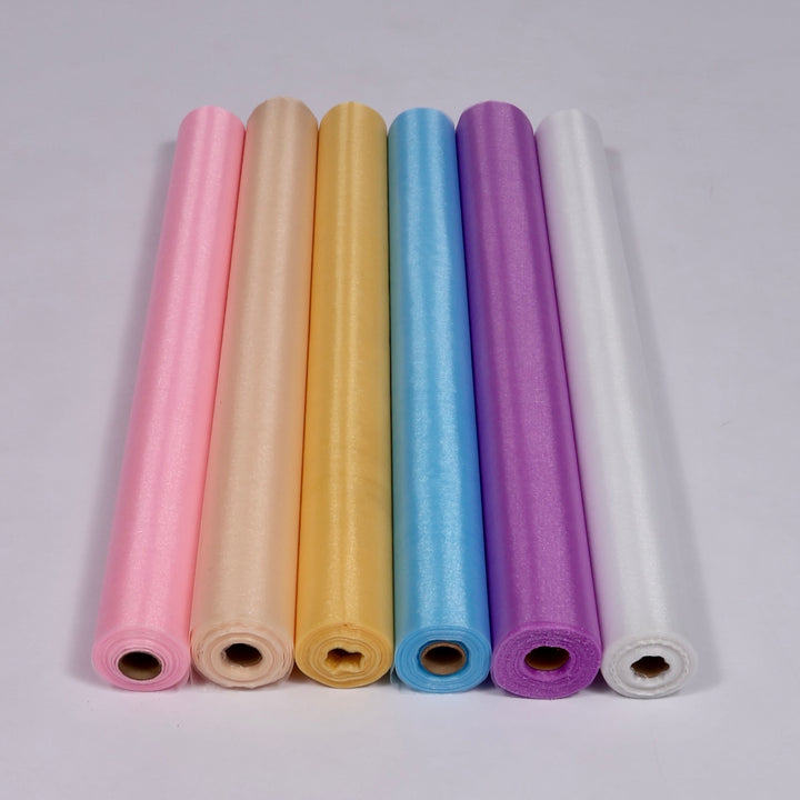 Organza Fabric Roll -(75cmx27m) Colour Range Top View
