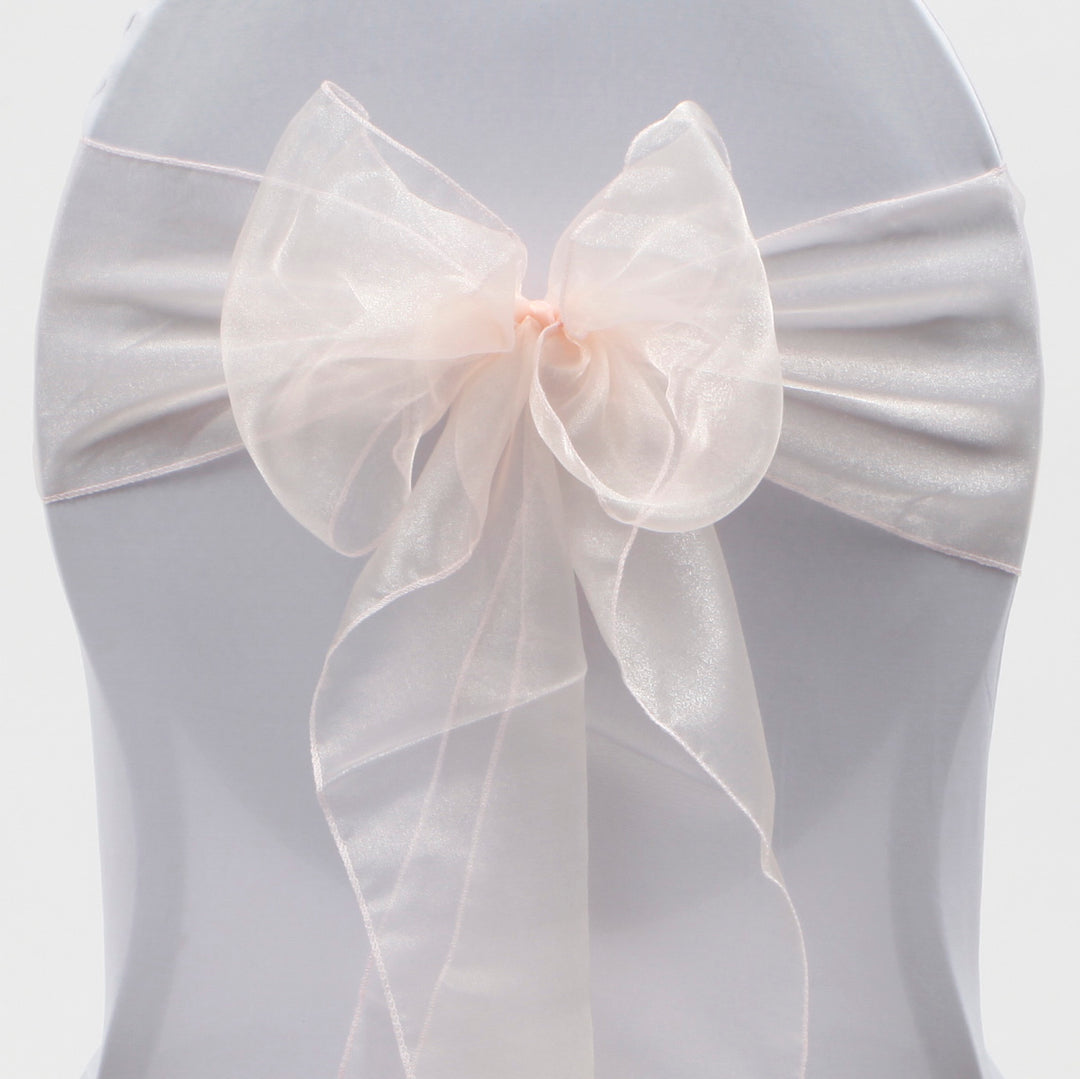 Organza Chair Sashes - Blush