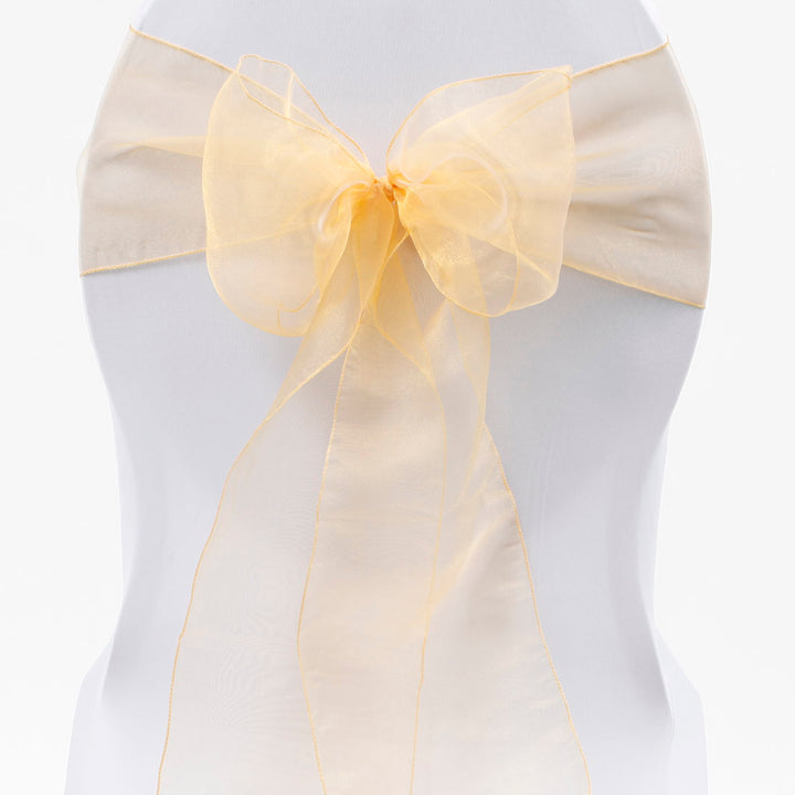 Organza Chair Sashes - Gold