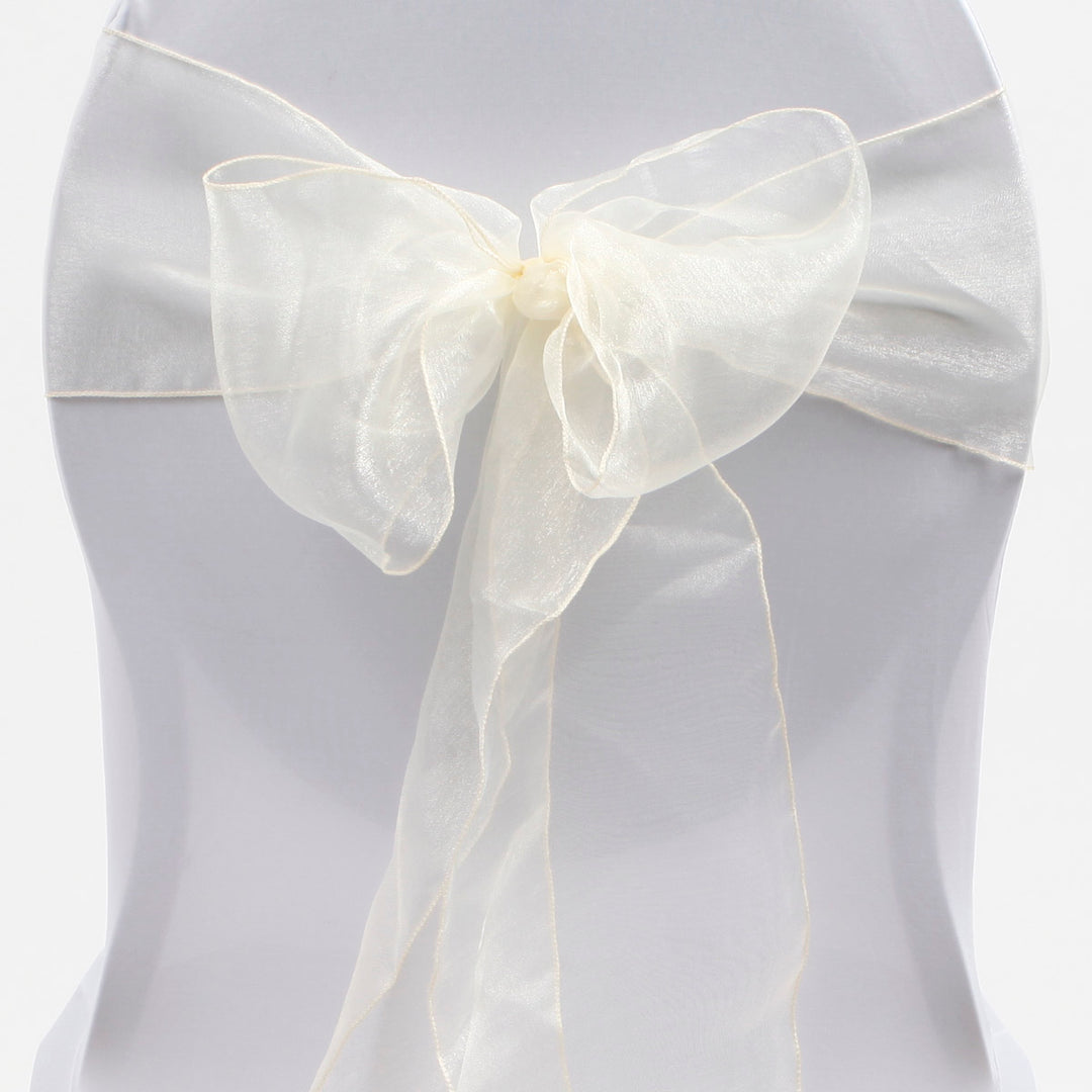 Organza Chair Sashes - Ivory