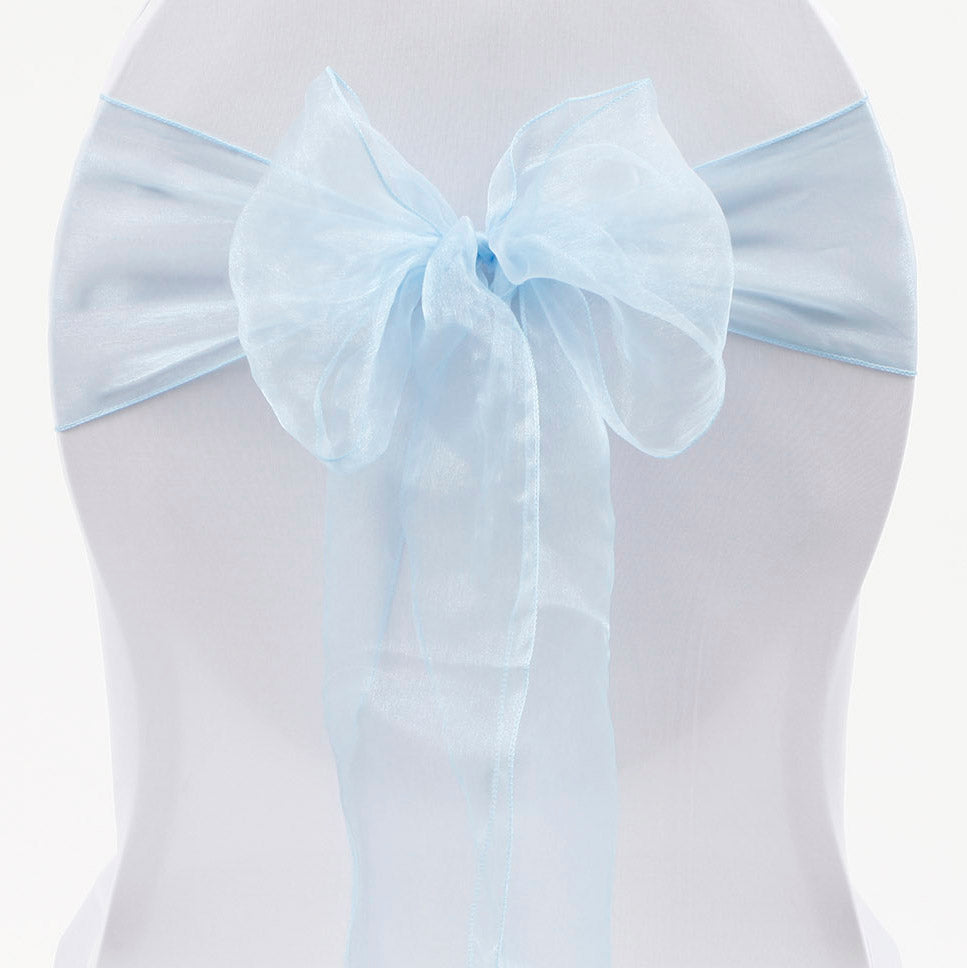 Organza Chair Sashes - Light Blue