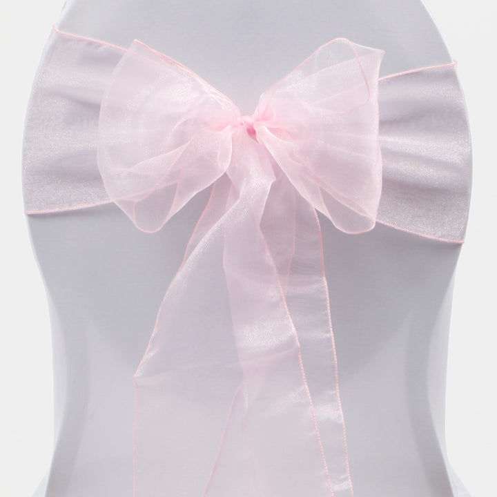 Organza Chair Sashes - Light Pink