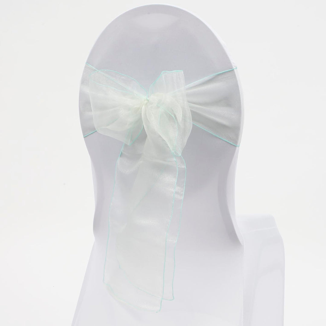 Organza Chair Sash oblique view - Mint