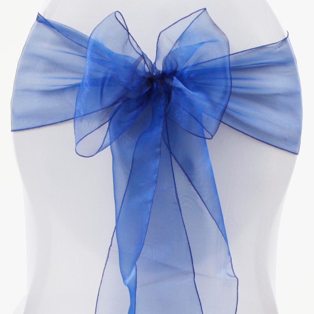 Organza Chair Sashes - Navy Blue