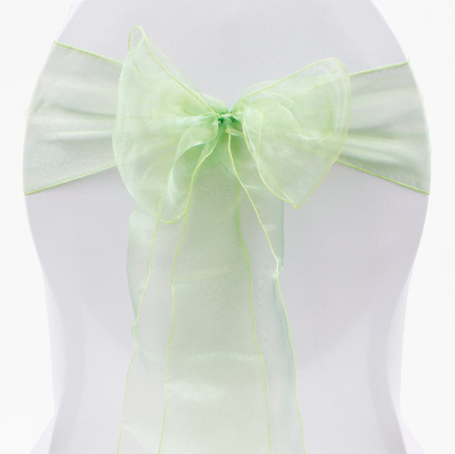 Organza Chair Sashes - Olive Green