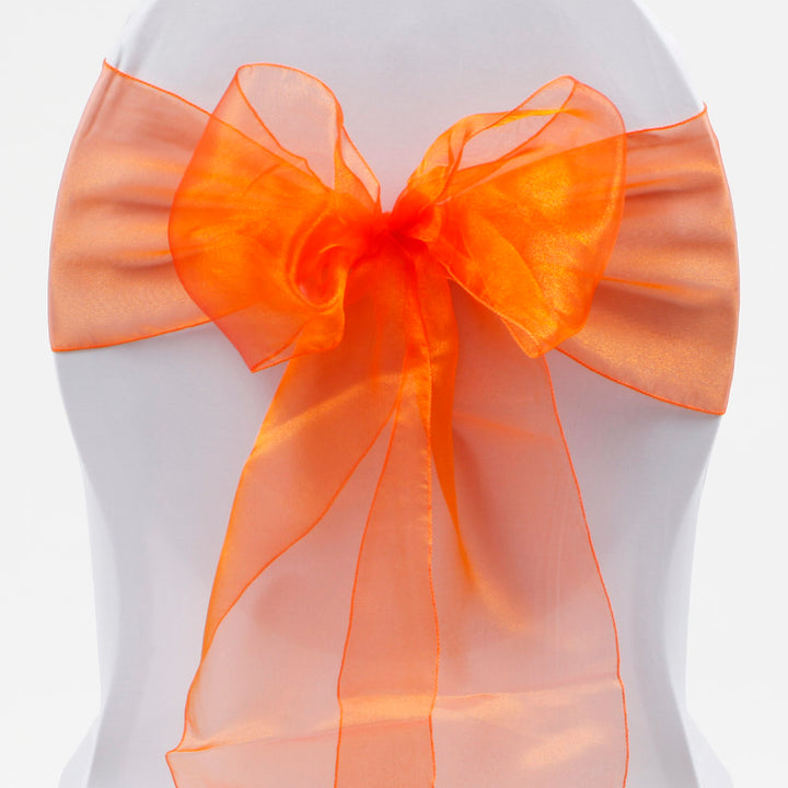 Organza Chair Sashes - Orange