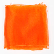 Organza Chair Sash close up view of material - Orange