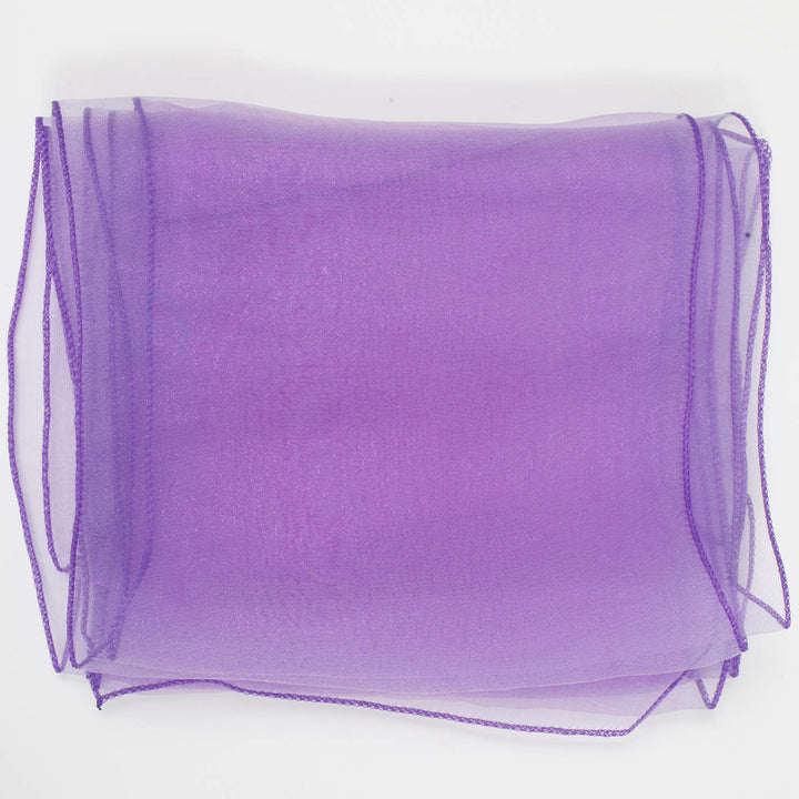 Organza Chair Sash close up view of material - Purple