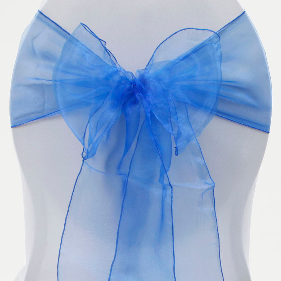 Organza Chair Sashes - Royal Blue