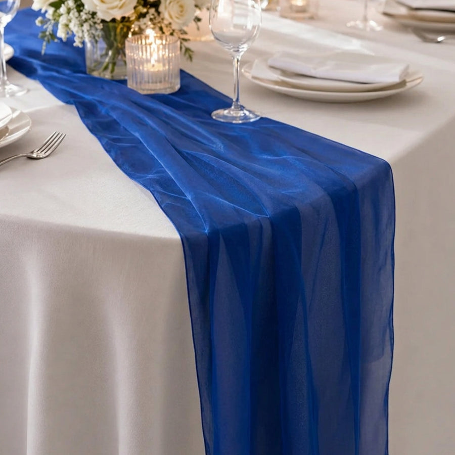 Organza Table Runners - Navy