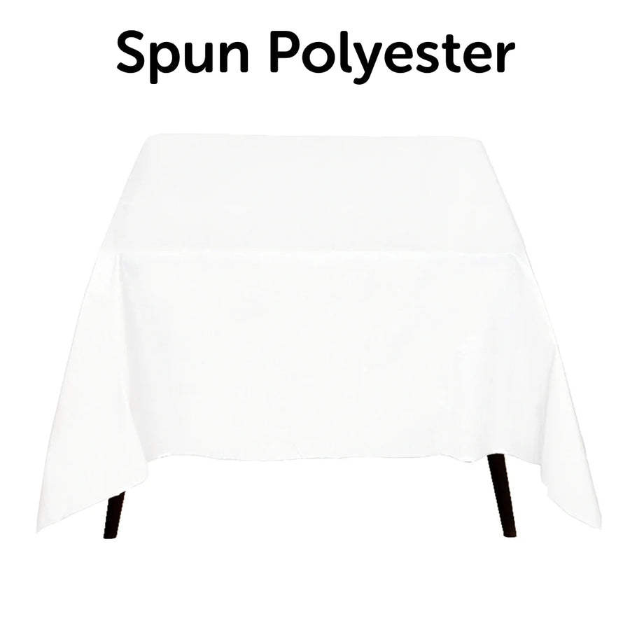 Premium White Square Tablecloth 220x220cm Spun Poly
