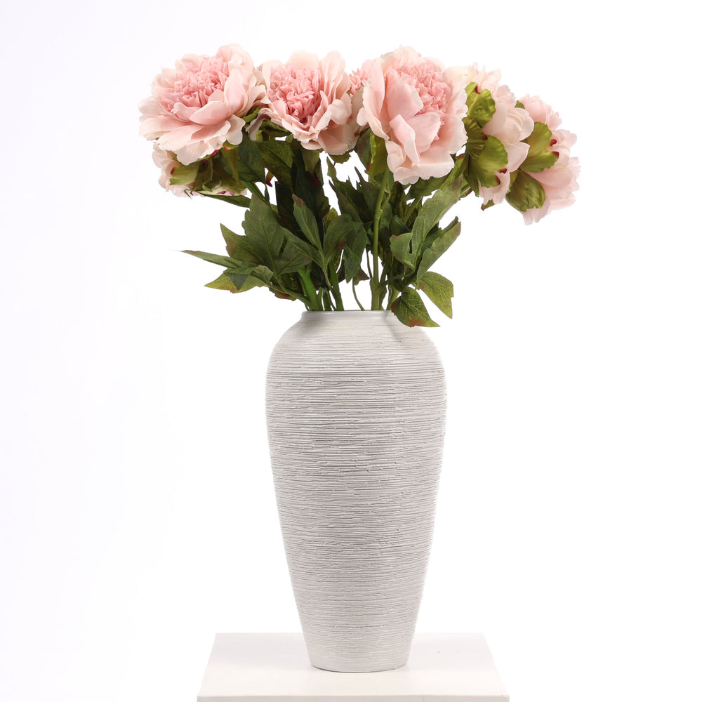Artificial Peony Rose - Large Stem - Blush in vase