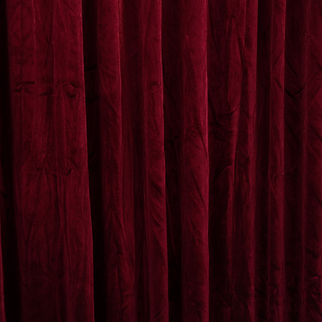 Premium Velvet Backdrop Curtain - Burgundy (3x3m) close up middle