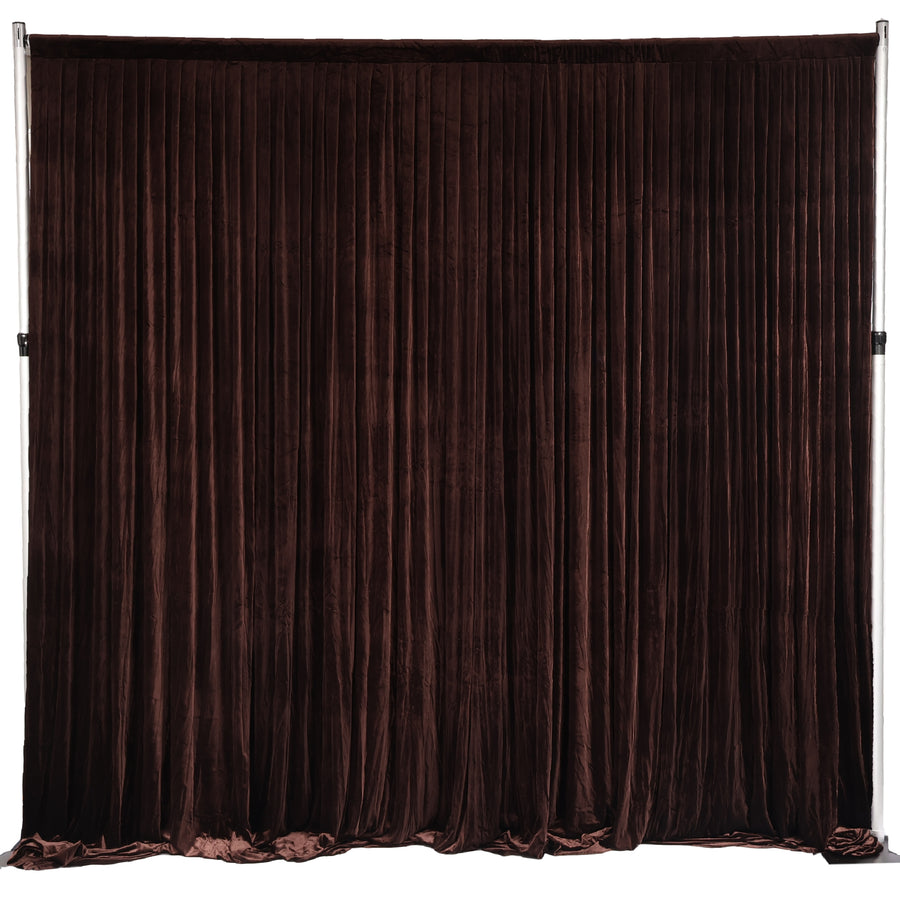 Premium Velvet Backdrop Curtain - Chocolate Brown (3x3m)