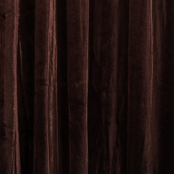 Premium Velvet Backdrop Curtain - Chocolate Brown (3x3m) close up middle