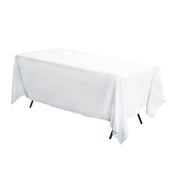 White Rectangle Tablecloth (220x330cm) - Spun Polyester