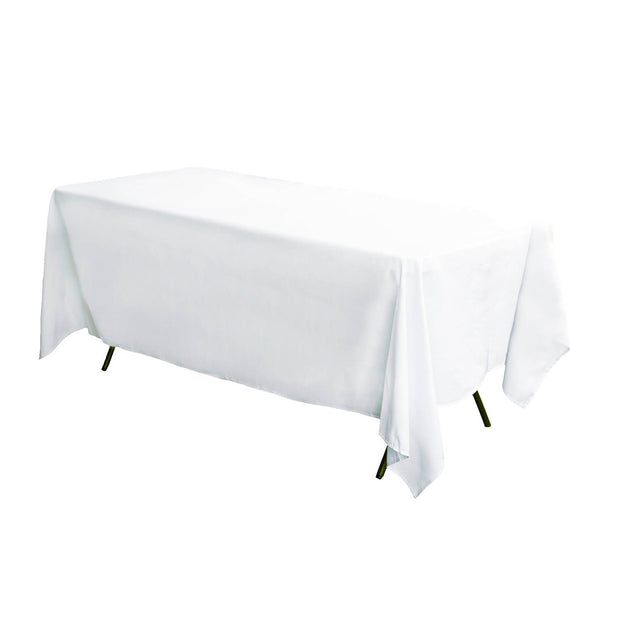 White Rectangle Tablecloth (220x380cm) - Spun Polyester