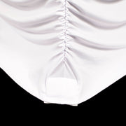 Cocktail Dry Bar Covers - Ruched Pleated - White (Square Base, 70cm) foot
