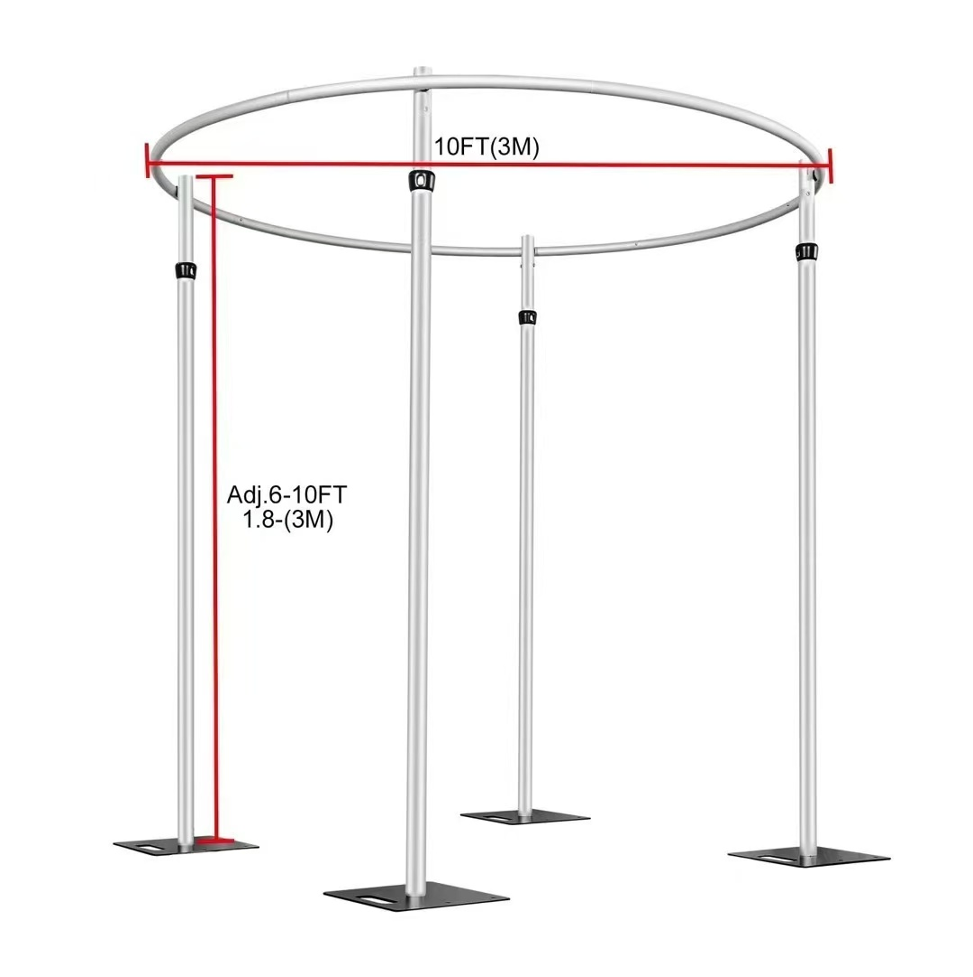 Circle Crossbar for Backdrop Stand - Pipe and Drape (3m Diameter)