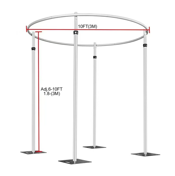 Circle Crossbar for Backdrop Stand - Pipe and Drape (3m Diameter)