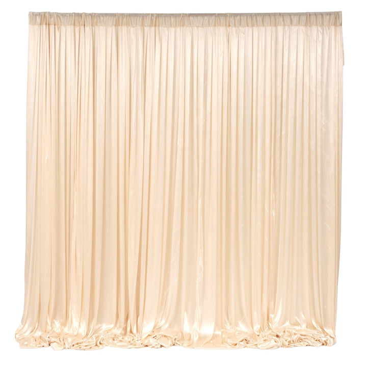 Ivory Ice Silk Satin Backdrops - No Swag - 3 meters length x 3 meters high