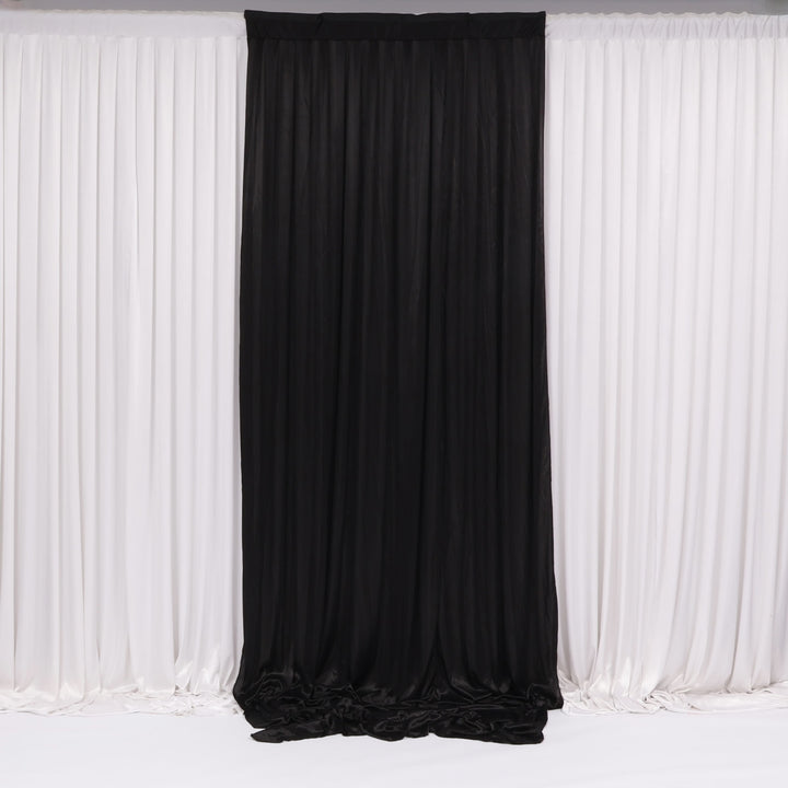 Ice Silk Satin Convertible Backdrop Panel - Black (1x3m)