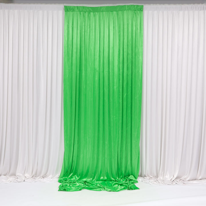 CLEARANCE Ice Silk Satin Convertible Backdrop Panel - Green (1x3m)