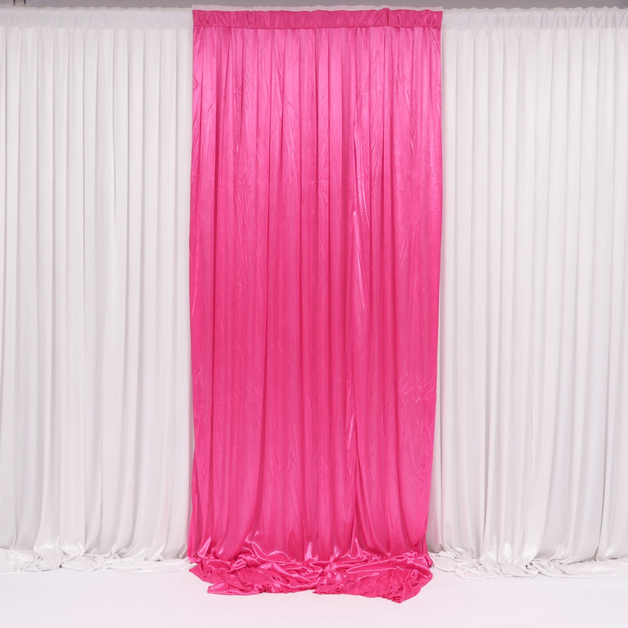 Ice Silk Satin Convertible Backdrop Panel - Hot Pink (1x3m)