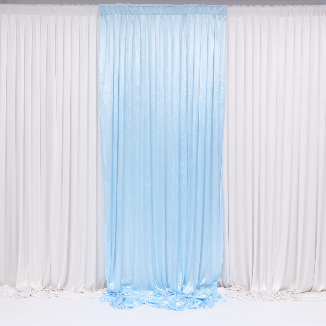 Ice Silk Satin Convertible Backdrop Panel - Light Blue (1x3m)