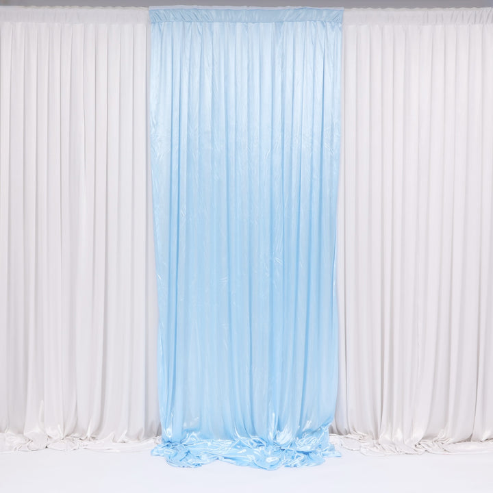 Ice Silk Satin Convertible Backdrop Panel - Light Blue (1x3m)