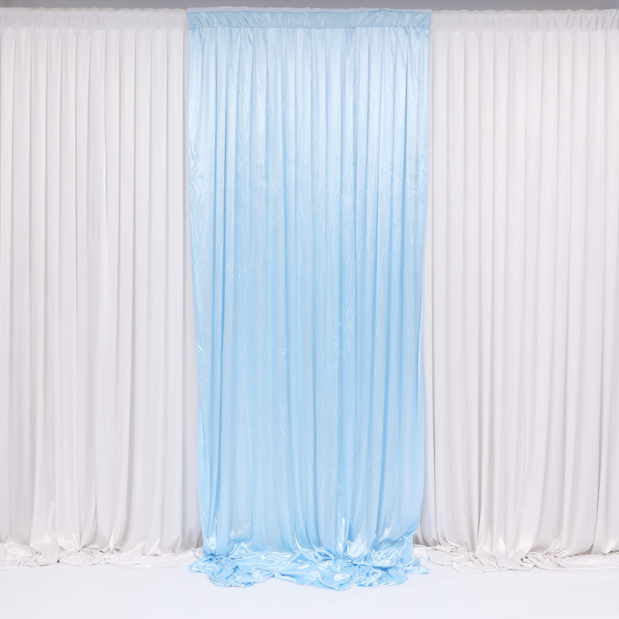 Ice Silk Satin Convertible Backdrop Panel - Light Blue (1x3m)